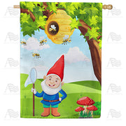 America Forever Bee Keeper Gnome House Flag