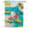 America Forever Gnome Pond House Flag