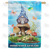 America Forever Gnome Man's Island House Flag