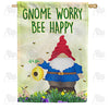 America Forever Gnome Worry Bee Happy House Flag
