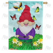America Forever Springtime Gnome House Flag
