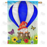 America Forever Gnome Balloon Ride House Flag