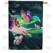 America Forever Enchanting Fairy House Flag