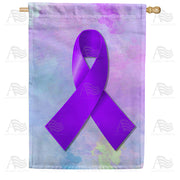 America Forever Purple Ribbon House Flag