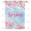 America Forever Spring Cherry Blossoms House Flag