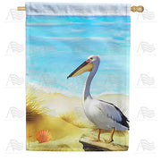 America Forever Pelican Beach House Flag