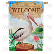 America Forever Pelican Welcome House Flag