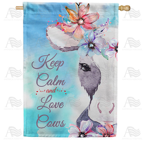 America Forever Love Cows House Flag