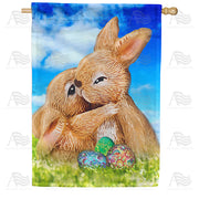America Forever Easter Bunny Hug House Flag
