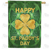 America Forever Gold Clover Medallion House Flag