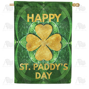 America Forever Gold Clover Medallion House Flag