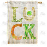 America Forever Lucky St. Patrick's Day Horseshoe House Flag