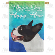 America Forever Happiness Is Having A Boston Terrier House Flag