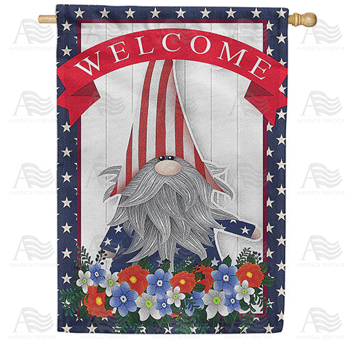 America Forever American Gnome House Flag