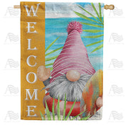 America Forever Beach Bum Gnome House Flag