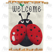 America Forever Ladybug Welcome House Flag