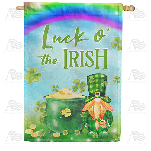 America Forever Dapper Irish Gnome House Flag