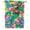 America Forever Iridescent Butterflies House Flag