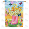 America Forever Boot Blooms House Flag