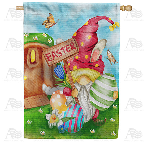 America Forever Gnome Easter Egg Hunt House Flag