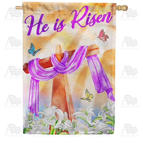 America Forever He Is Risen Above House Flag