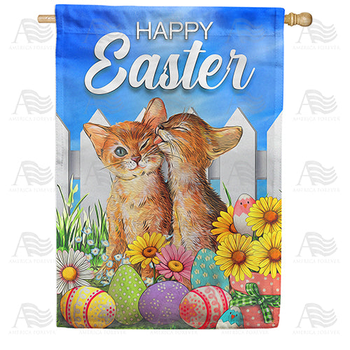 America Forever A Purr-fect Easter House Flag