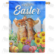 America Forever A Purr-fect Easter House Flag