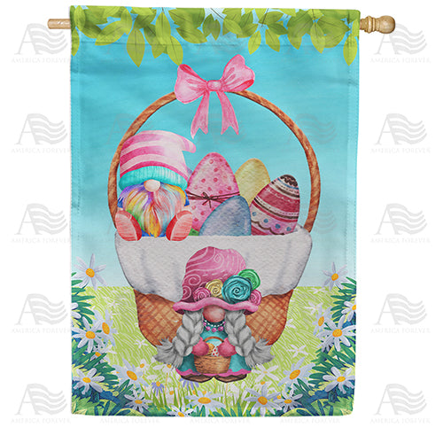 America Forever Gnome Easter Basket House Flag