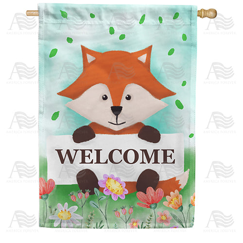 America Forever Foxy Welcome House Flag