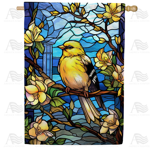 America Forever Glorious Goldfinch House Flag