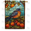 America Forever Bluebird Stained Glass House Flag