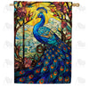 America Forever Picturesque Peacock House Flag