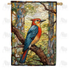 America Forever Brightly Colored Woodpecker House Flag