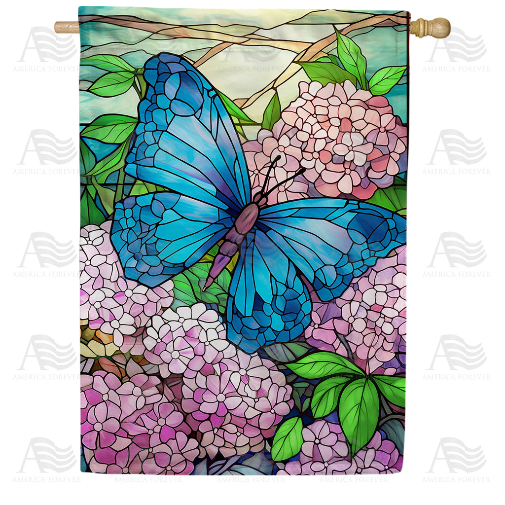 America Forever Butterfly And Lilac House Flag