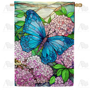 America Forever Butterfly And Lilac House Flag