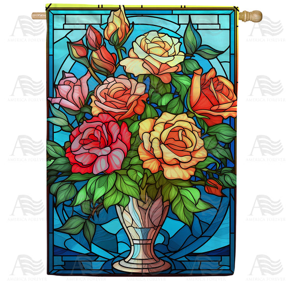 America Forever Vibrant Flower Vase House Flag