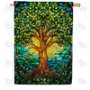 America Forever Green Tree Of Life House Flag