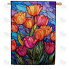America Forever Glorious Tulips House Flag