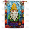 America Forever Gnome Stained Glass House Flag