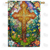 America Forever Divine Cross House Flag
