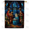 America Forever Holy Birth Stained Glass House Flag