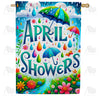 America Forever April Showers House Flag