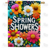 America Forever Vibrant Spring Showers Floral House Flag