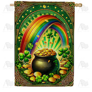 America Forever Leprechaun's Treasure House Flag