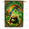 America Forever Leprechaun's Treasure House Flag