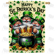 America Forever Leprechaun Trio Festivities House Flag
