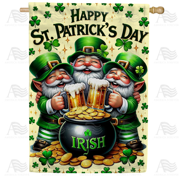 America Forever Leprechaun Trio Festivities House Flag