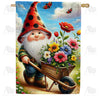America Forever Joyful Gnome Gardener House Flag