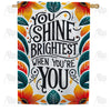 America Forever You Shine Brightest House Flag