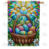 America Forever Stained Glass Easter Basket and Sunrise House Flag